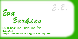eva berkics business card